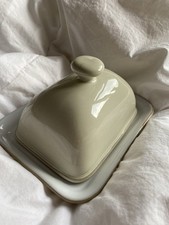 Denby Linen Butter Dish Stoneware Seconds very good condition 