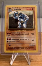 Machoke #67 Non-Holographic Pokemon Card MP 34/102 Uncommon Base Set 1999