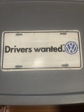 Vintage Volkswagen Drivers Wanted Booster License Plate VW Bus Beetle Ships FREE
