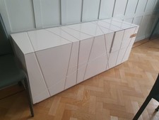 White Gloss 6-Drawer Cabinet Sideboard