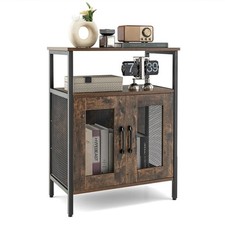 Industrial Wine Bar Cabinet W/