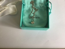 Tiffany sterling silver mini bean necklace 16inch