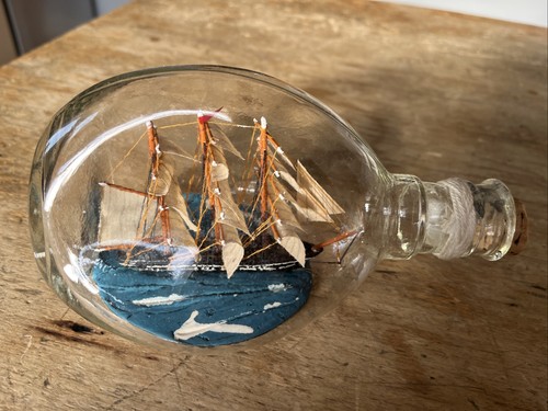 Vintage ship bottle - ship,