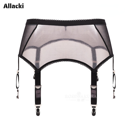 Allacki sheer black mesh six - sheer,