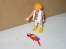 PLAYMOBIL  MAN PET COLOURFUL PARROT ZOO  PLAY FIGURE SIT  STAND ADD TO OTHER