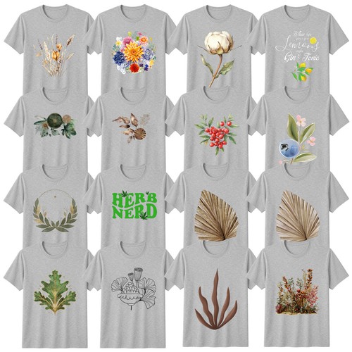 Botanical abstract art shirt - abstract, t-shirt