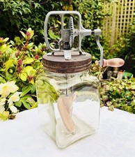 Antique 1920's Blow Butter Churn 3 Imperial Quarts (3.4L)