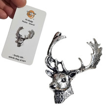Fallow Deer Pin Badge Pewter