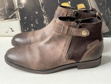 CLARKS Men’s Brown Leather Zip Up Insulated Ankle Chelsea Boots UK 8G, EU 42