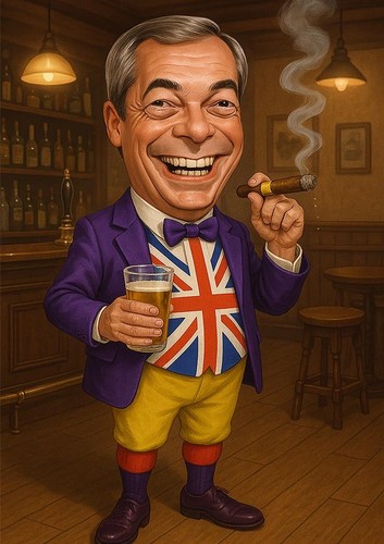 Nigel farage caricature art - caricature,