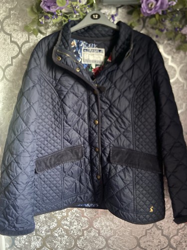 Joules navy quilted coat - navy,