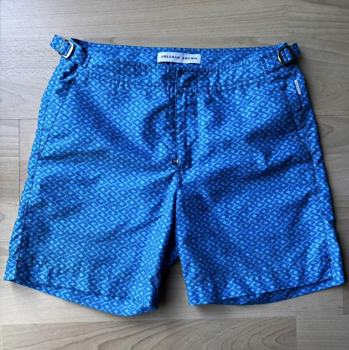 Orlebar brown geometric blue - brown,