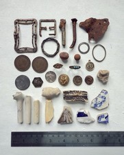 Metal Detecting Antique Finds Curios Relics Rings Coins  Fragments Pipes