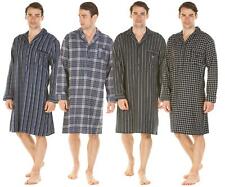 Haigman Brushed Cotton Nightshirt Mens Long Sleeve Tailored Sleepshirt Nightwear