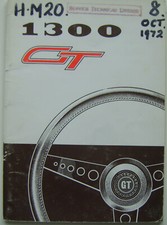 Austin Morris 1300 GT Original Handbook 1972 Pub. No. AKD 7898 Negative earth