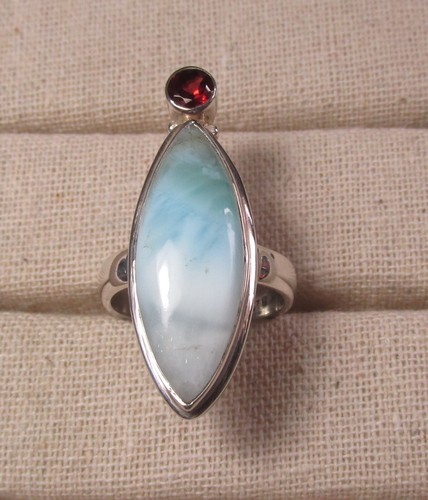 925 silver large - blue, larimar