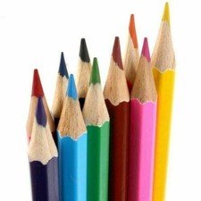 18 Pencil Crayons CRE8 Colouring Kids School Stationary Assorted Bright Colours