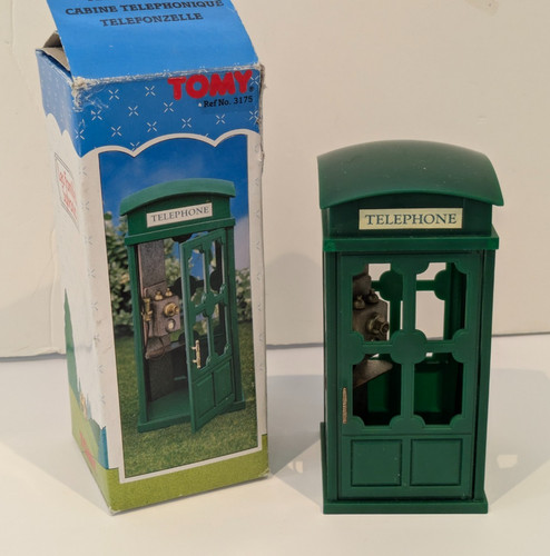 Sylvanian green telephone - green,
