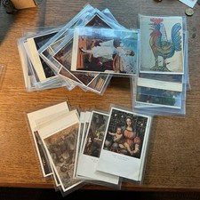 56 Medici Fine Art Postcards Mostly Unused In Polyprotec Sleeves #11239