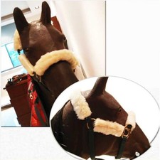 Chin Noseband Cover Fleece Sleeve Protection Comfort Lambskin 4pcs