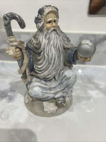 Vtg blue grey santa - vtg, claus
