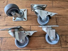 Grey Rubber Swivel Castor Wheels 50mm Set of 4