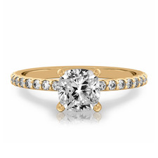 Cushion Cut Diamond Ring Lab
