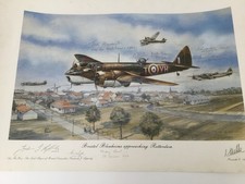 BRISTOL BLENHEIM APPROACHING ROTTERDAM ORIGINAL COLOUR SIGNED PRINT BY ARTIST