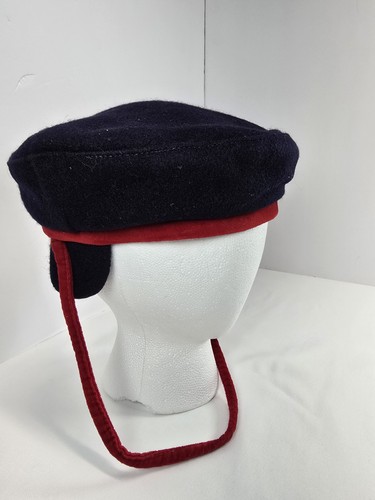 Vintage navy blue wool - blue, sailor