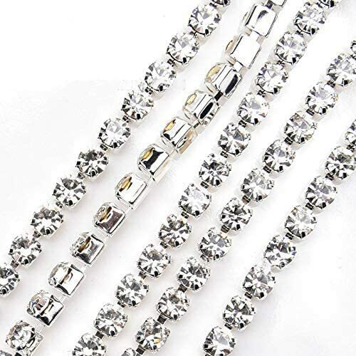 Diamante rhinestone chain trim - rhinestone,