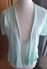 A Mint Green Shrug  with Linen