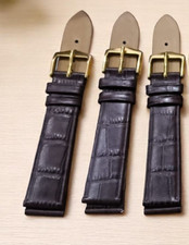 3xGenuine Leather Croco Watch Strap Maroon 18mm WRIST BAND ALLIGATOR STRAP