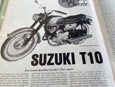 SUZUKI T10 MOTORCYCLE MAGAZINE ARTICLE