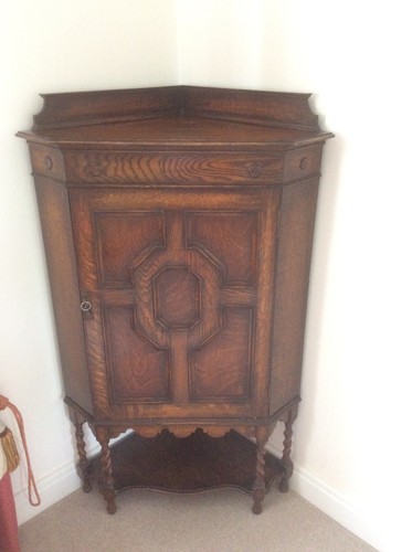 Oak corner cupboard legs - oak,