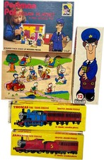 Vintage Jigsaw Puzzles Michael Stanfield Postman Pat Thomas Tank Wooden 80s