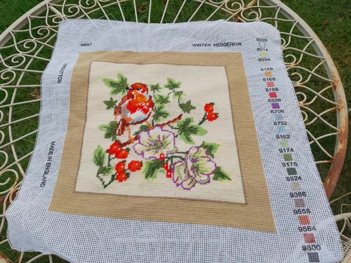 Completed needlepoint tapestry - completed,