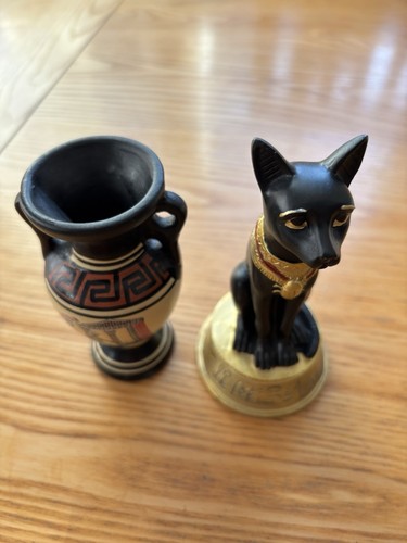 Egyptian cat sphinx vase - sphinx,