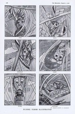 AVIATION Flying Terms illustrated Antique Comic Print 1922 by Flight Lt E Graham