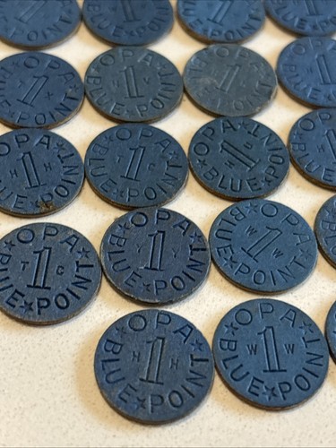 Blue opa wwii ration token - blue,
