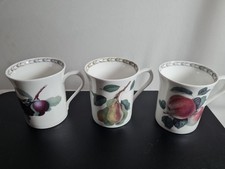 Queen’s Fine Bone China Hookers Fruit Set of 3 Cups Mugs 