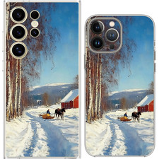 Horse Cart In Snow Winter