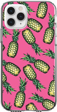 Silicone Cover Case Pineapple Pink Pattern Cute Art Prism Green Fruit Art Nature