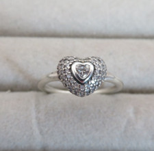Pandora Sterling Silver Ring - Radiant Heart - Size L (52)