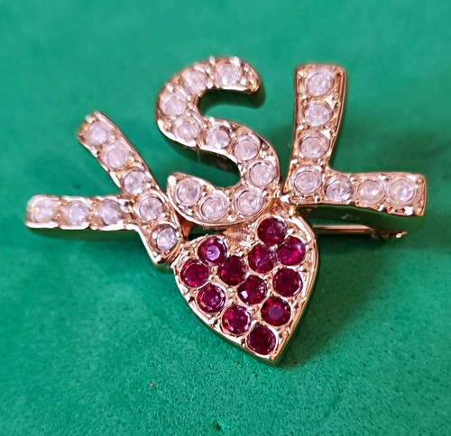 Vintage ysl heart crystal - heart,