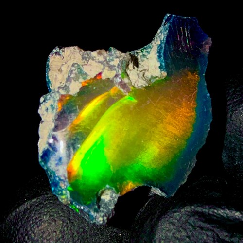 Black opal gemstone - black, gemstone,