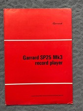 GARRARD SP25 Mk3 Record Player Review  1971 - Sales Marketing Brochure No 4399