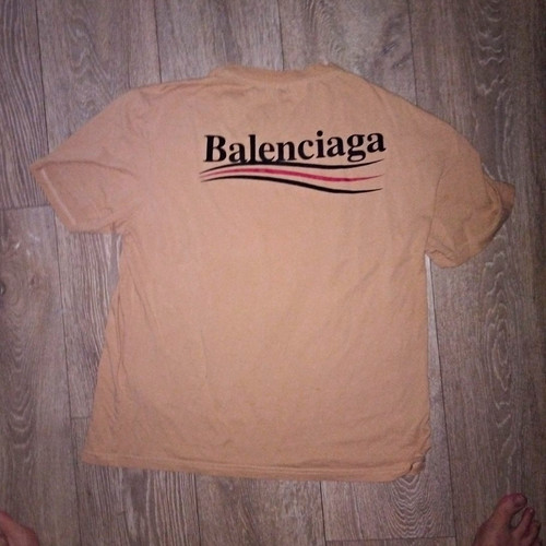 Balenciaga beige logo graphic - balenciaga,