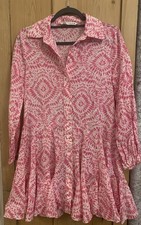 Ladies ZARA UK S. Pink & White