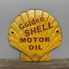 Cast Iron Shell Motor Oil Sign