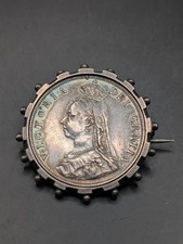 1887 Queen Victoria Florin Coin. Silver High Grade.